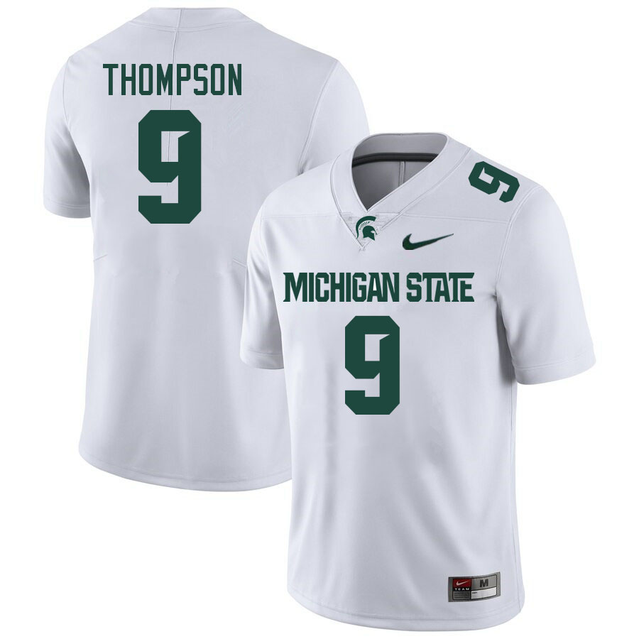 Men #9 Jalen Thompson Michigan State Spartans College Football Jersesys Stitched-White